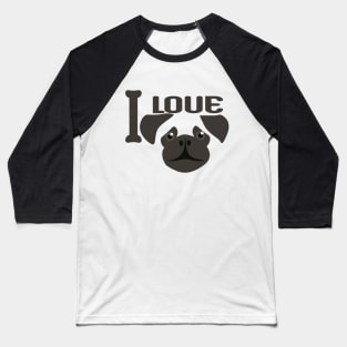 I LOVE DOGS, MAN'S BEST FRIEND Baseball T-Shirt